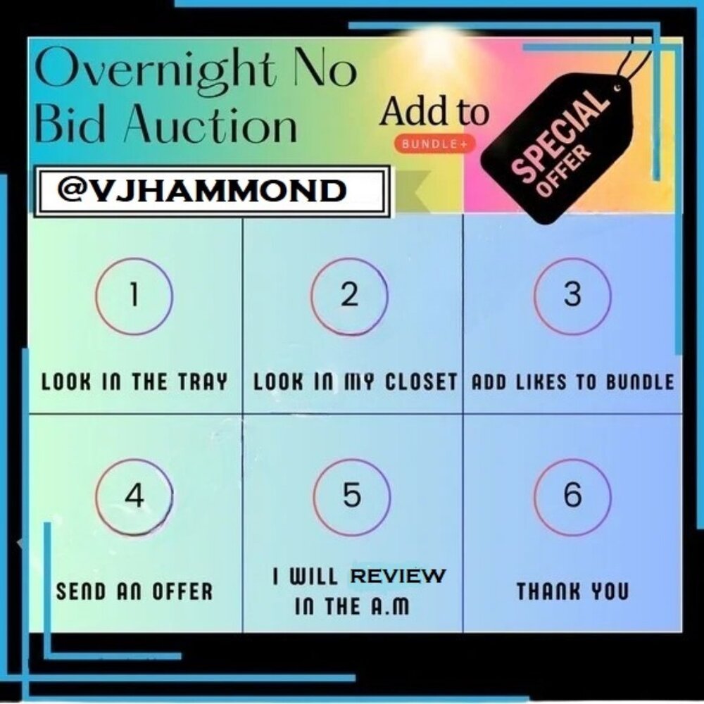 Overnight "No Bid"  Make An Offer Silent Auction - "Like 💖" to be Notified